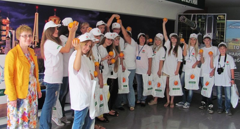 Фото к Юнкоры из Украины посетили информационный центр по атомной энергии Ростова-на-Дону